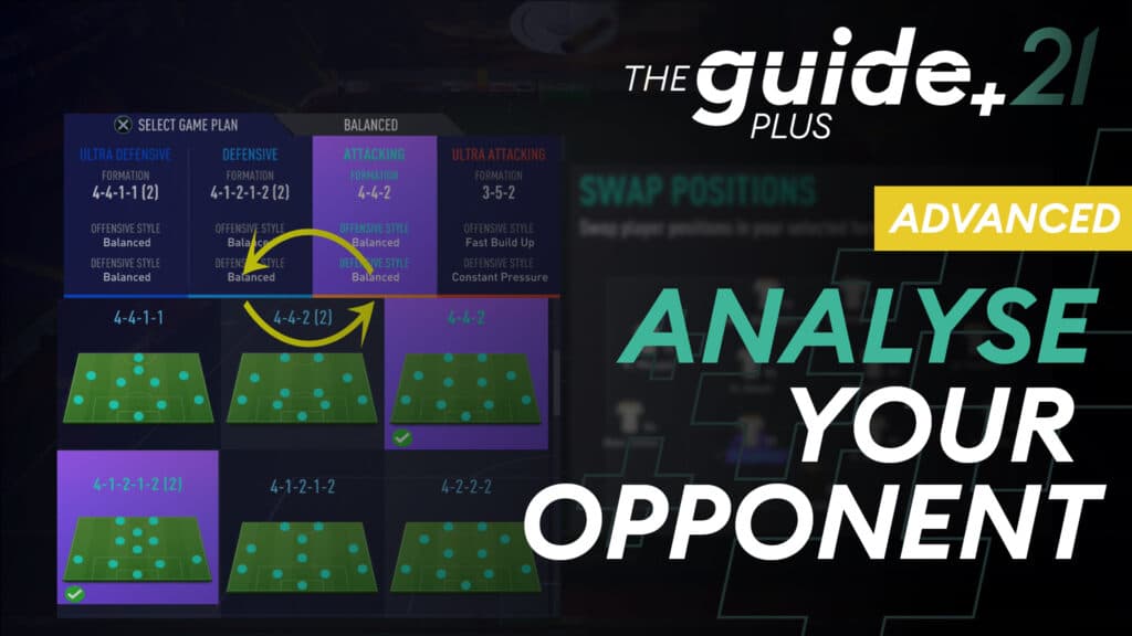 Analyse your opponent’s formation&gamestyle – Learn how to react to the changes your opponent does during the game!